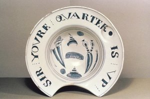 Bol de barbier avec inscription 